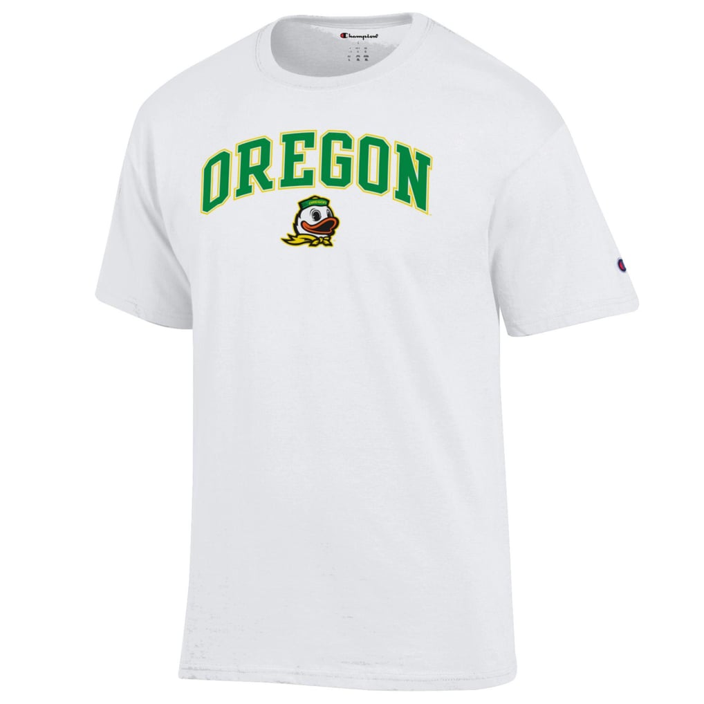  Oregon Ducks Champion Arched Logo T-Shirt - White